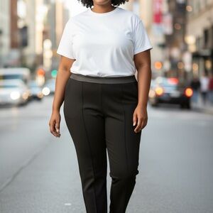 Chico’s Black Label Slim Black Ankle Pants Size 1.5 (M/10-12)